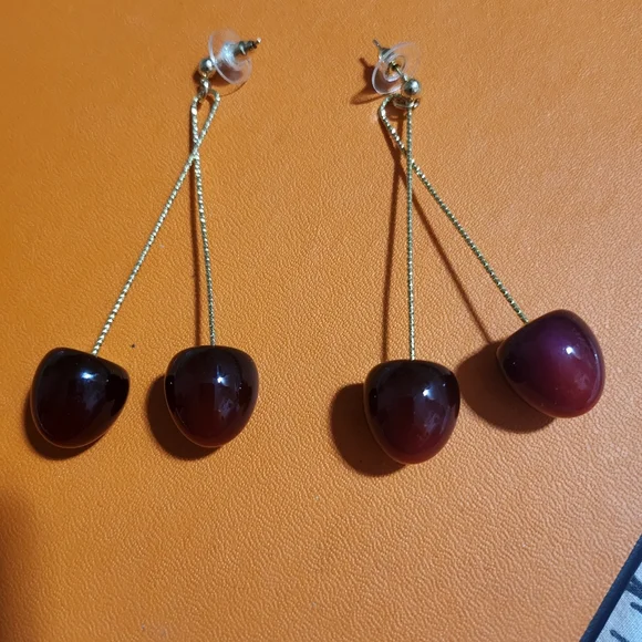 Cherry Drop Earrings - Picture 2 of 9